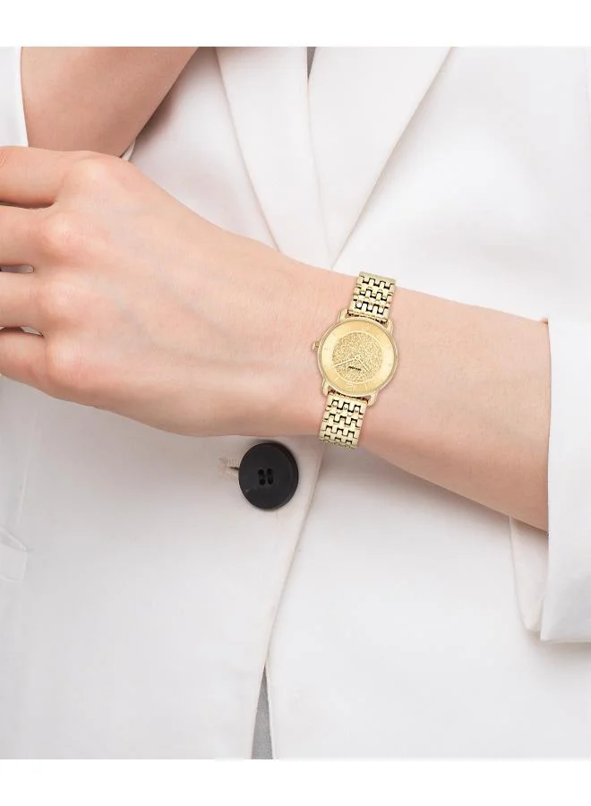COACH 2-Hand Elliot Collection Quartz Movement Watch For Women With Gold-Tone Stainless Steel Bracelet - 14504370